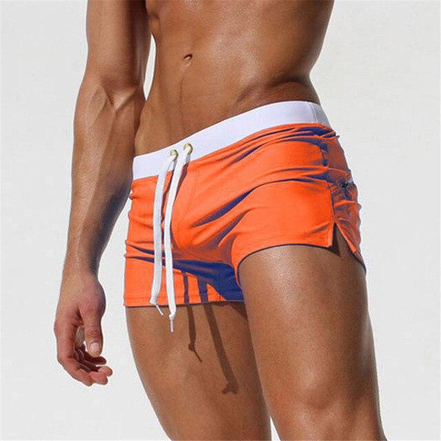 2019 New Men Swimwear Sexy Swimming Trunks Sunga Hot Swimsuit Mens Swim Briefs Beach Shorts Mayo Sungas De Praia Homens