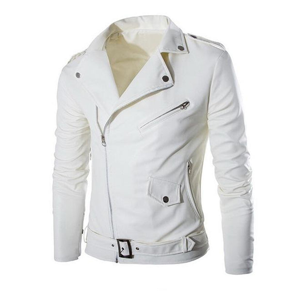 2019 Brand Autumn Spring Casual Zipper Leather Jacket