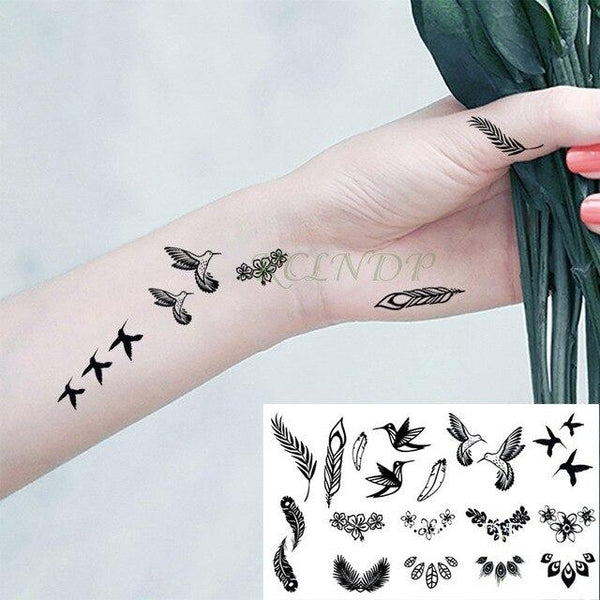 Waterproof Temporary Tattoo Sticker Swallow fly bird Flash Tatoo Fake Tatto arm leg Wrist Foot hand For Girl Men Women kids