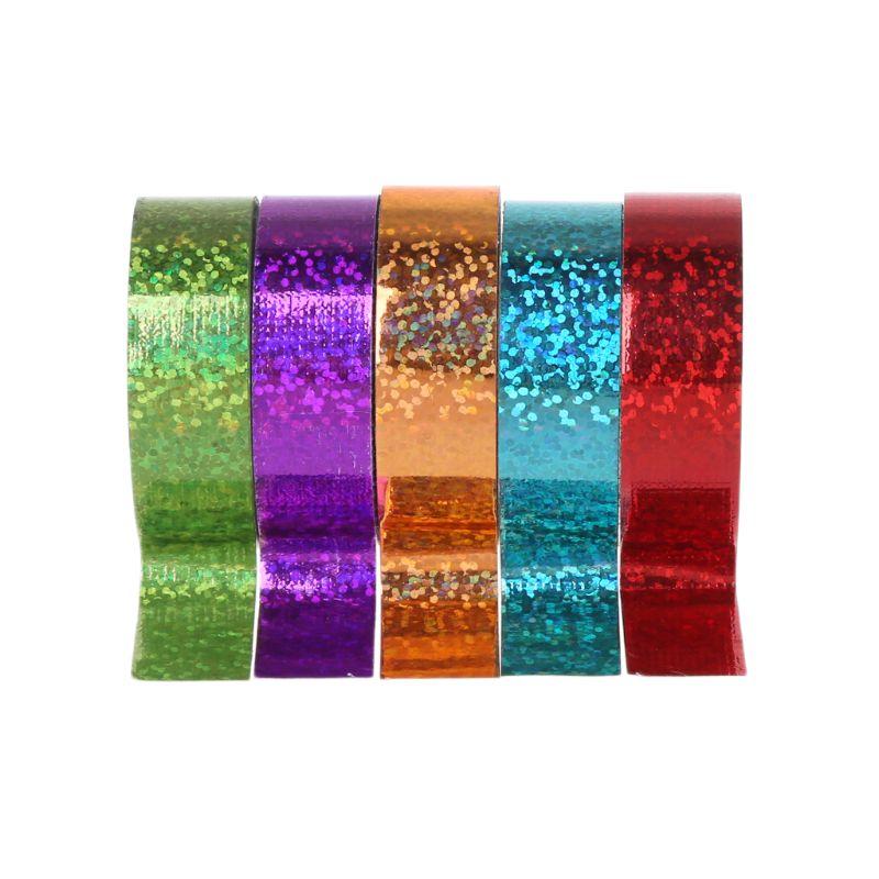 Rhythmic Gymnastics Decoration Holographic Tapes Prismatic Glitter Tapes Gimnasia Ritmica Artistic Hoops Stick Fitness Accessory