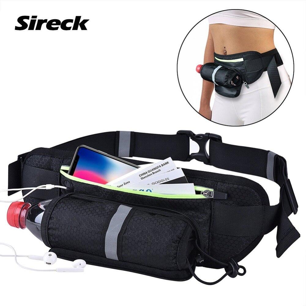 Sireck Running Waist Bag Women Men Waterproof Sports Mobile Phone Bag Gym Hiking Jogging Belt Pack Run Pouch Fitness Accessories