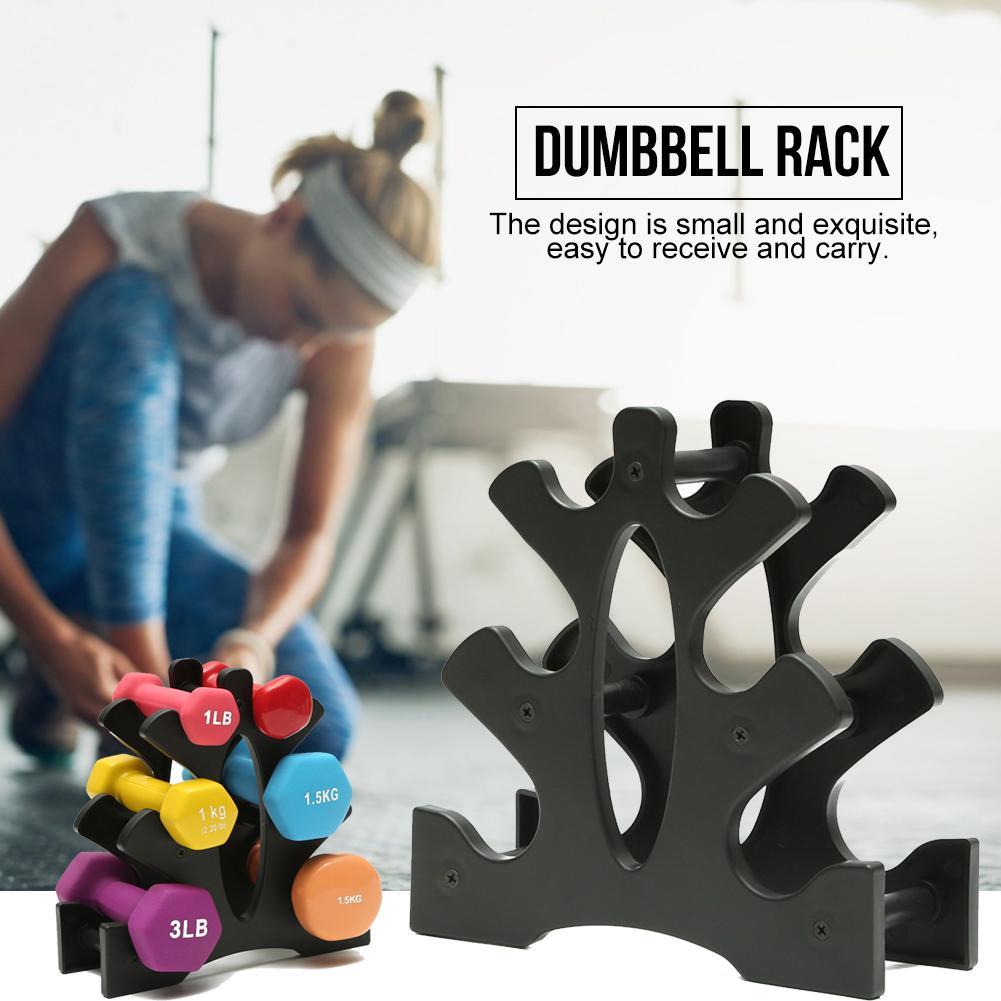 Weightlifting Dumbbell Rack Dumbbell Bracket Floor Stand Vertical Three-tier Fitness Dumbbell Rack Sports Accessories