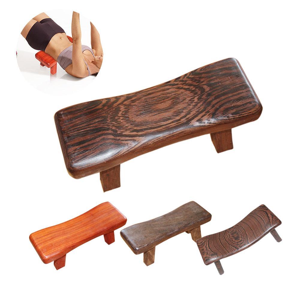 Wooden Fitness Sleeping Pillow Solid Wood Cervical Support Pillow Massage Fitness Yoga Stool Fitness Equipment Accessory