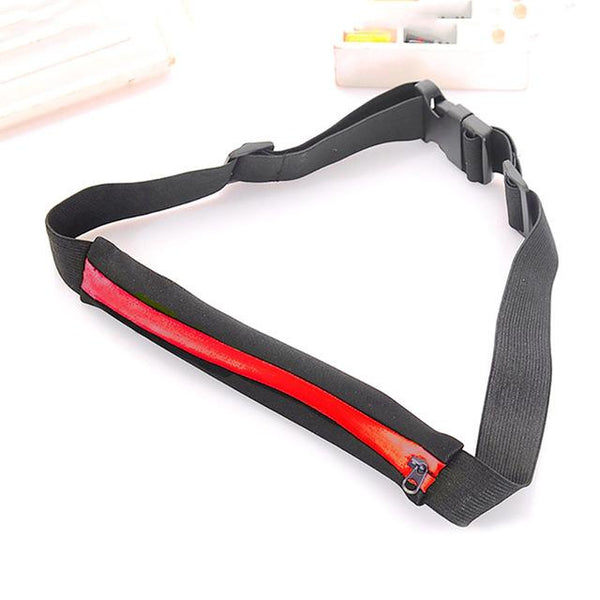 Women Men Small Waist Bag Water Resistant Elastic Zipper Buckled Storage Bags Outdoor Fitness Sportswear Accessories
