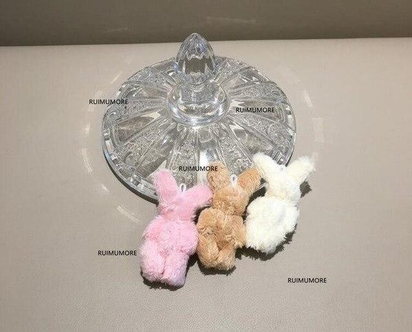 1X Super Kawaii Mini 5-12CM Rabbit Stuffed Plush TOY DOLL String Pendant Plush DOLL Wedding Bouquet Plush TOY DOLL