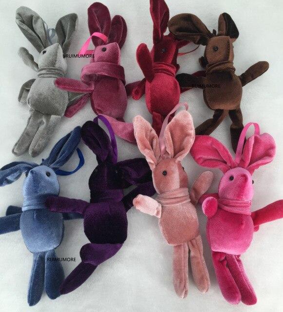 1X Super Kawaii Mini 5-12CM Rabbit Stuffed Plush TOY DOLL String Pendant Plush DOLL Wedding Bouquet Plush TOY DOLL