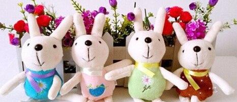 1X Super Kawaii Mini 5-12CM Rabbit Stuffed Plush TOY DOLL String Pendant Plush DOLL Wedding Bouquet Plush TOY DOLL