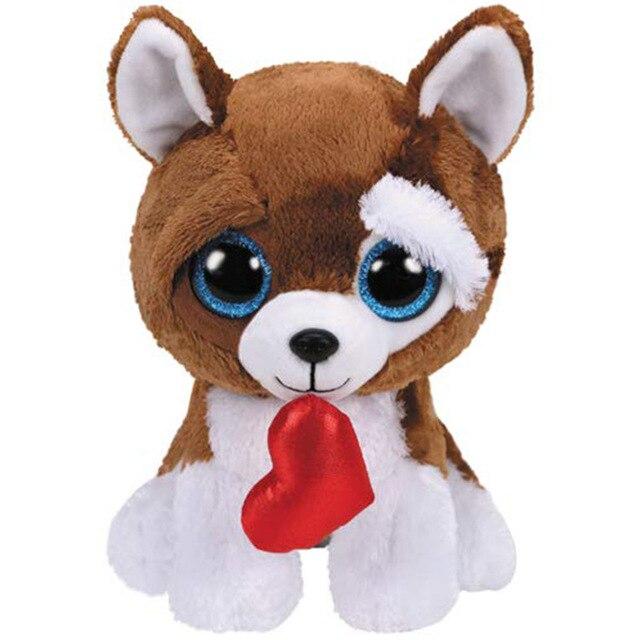 Pyoopeo Ty Boos 6" 15cm Mummy Owl Fish Bear Penguin Turtle Monkey Plush Big-eyed Stuffed Animal Doll Toy with Heart Tag