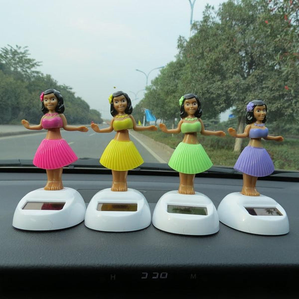 Solar Powered Dancing Girl Swinging Bobble Toy Gift For Car Decoration Novelty Happy Dancing Solar Girls Toys For Children