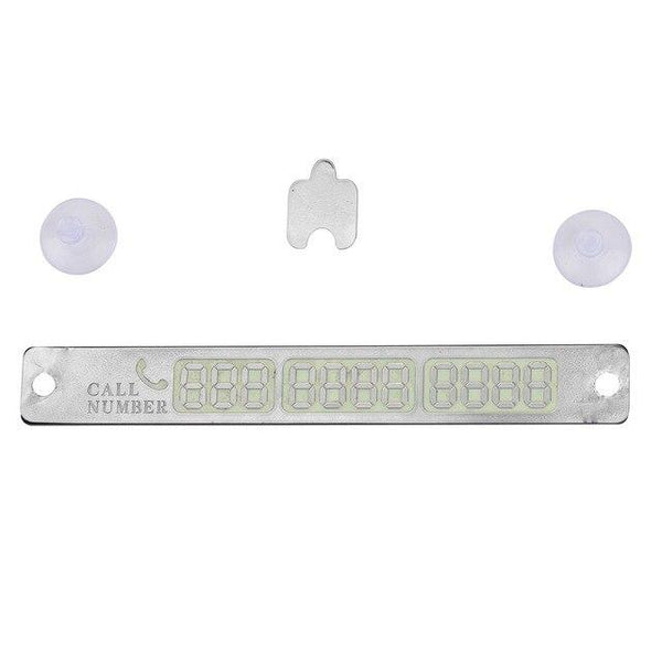 Car Interior Accessories Parking Number Plate Car Parking Card Telephone Number Card Notice Night Florescent Sucker Plate 17*7