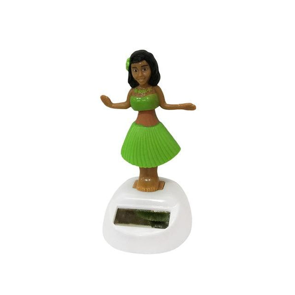 Solar Dancing Hawaii girl Hula Shaking Head Toy Auto Interior Decompression Dashboard Decoration Car Ornaments Car Accessories 4