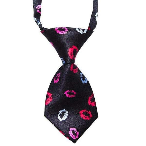 Houkiper 1pc Portable Adjustable Polyester Note Print Decor Pet Cat Dog Puppy Tie Necktie Accessories Gift