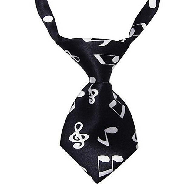Houkiper 1pc Portable Adjustable Polyester Note Print Decor Pet Cat Dog Puppy Tie Necktie Accessories Gift