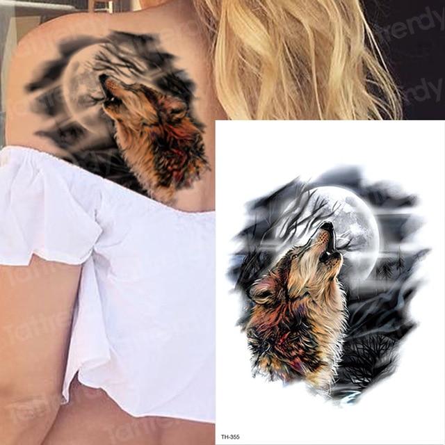 tattoo sleeve tattoo sticker men temporary tattoo wolf tatoo tiger cat swallow tattoos waterproof fake tatoo chest body art boys