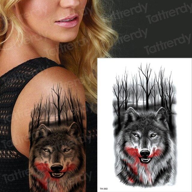 tattoo sleeve tattoo sticker men temporary tattoo wolf tatoo tiger cat swallow tattoos waterproof fake tatoo chest body art boys