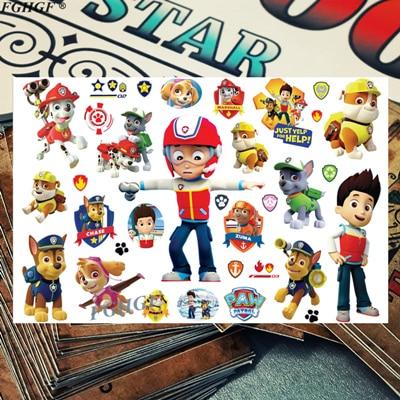 Kids 3d Cute Dog Agent Child Temporary Body Art Flash Tattoo Sticker 17*10cm Waterproof painless tattoo Free shipping