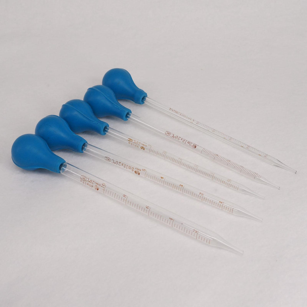 1ml 2ml 3ml 5ml 10ml Glass Graduated Pipette with Rubber Bulb Lab Chemistry Dropper Dispensing Lab Supplies
