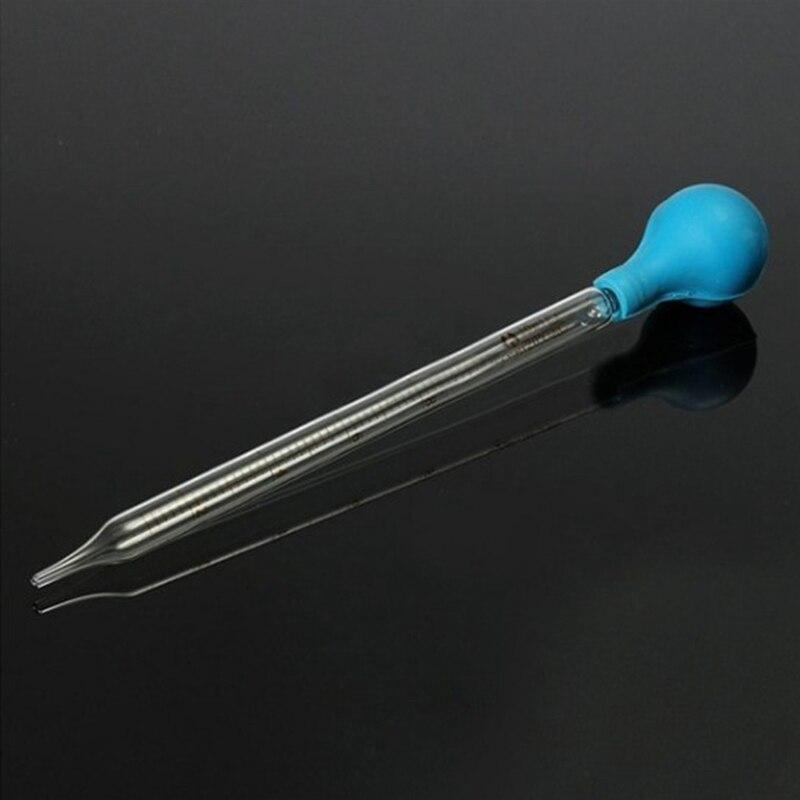 Line Blue&Transparent 10ml Rubber Head Glass Dropper Glass Pipette Lab Dropper Pipet With Scale For Lab Experiment Supplies