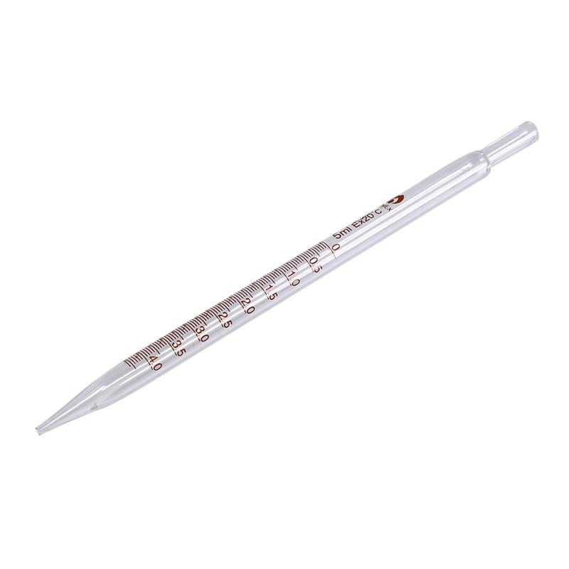High Quality 1Pc Transfer Pipettes Glass Graduated Pipette without Rubber Bulb Lab Chemistry Dropper Dispensing 5ml/10ml