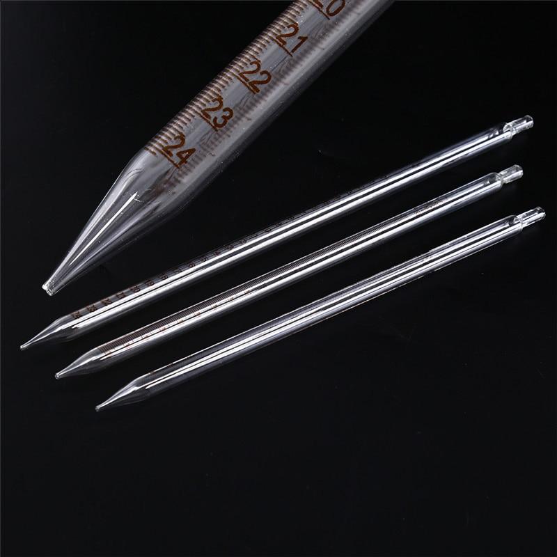 1pc Glass Graduated Pipette With Rubber Bulb Lab Chemistry Dropper Dispensing 8 Style