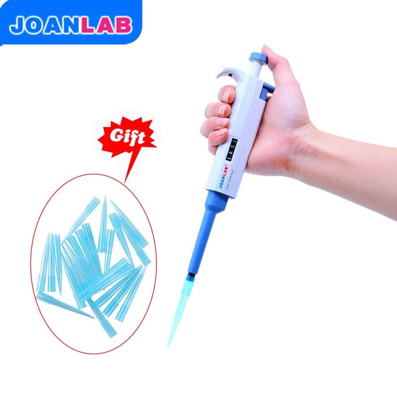 JOANLAB Single-channel Adjustable Volume Mechanical Pipette-TopPette lab Pipettor Pipet 20-200ul/100-1000ul free tips