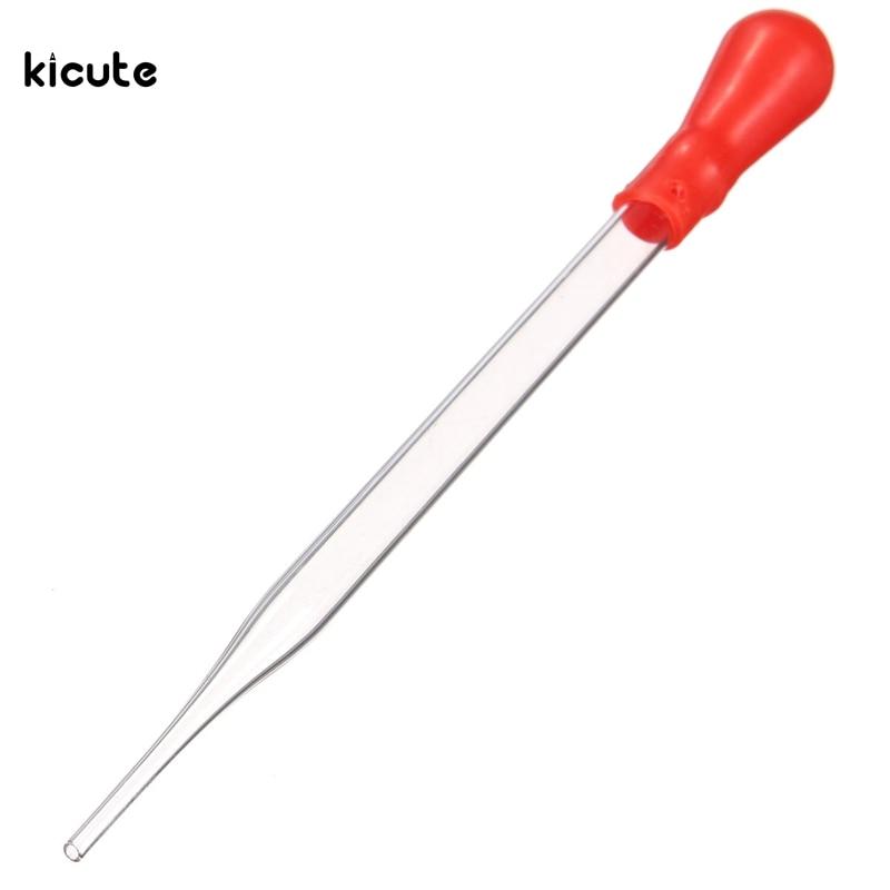 1Pcs 12cm 3ml Durable Clear Glass Experiment Medical Pipette With Red Rubber Cap Dropper Transfer Pipette Laboratory Supplies