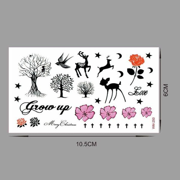 waterproof temporary tattoo tatoo henna fake flash tattoo stickers Taty tatto tatuagem tattoos tatuajes tree grows up SYA065