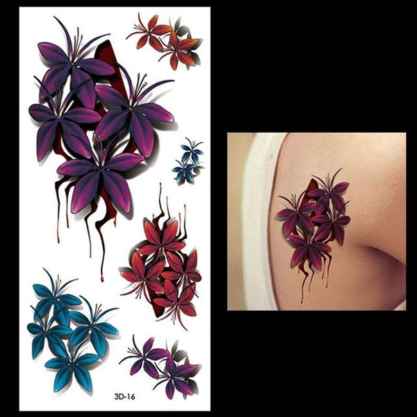 New 1PC Fashion Women Men Waterproof Temporary Tattoo Removable Simulation Vivid Body Art 3D-14 Scorpion Defiler Halloween