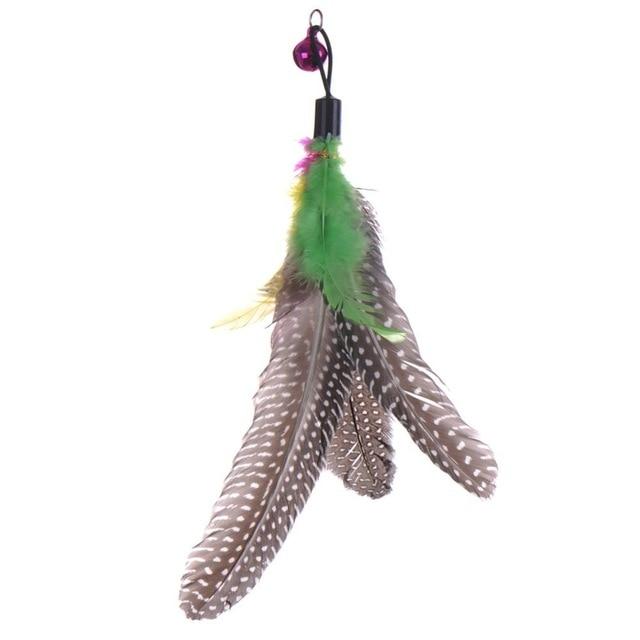 High Quality Pet Cat Toy Newly Design Bird Feather Plush Plastic Toy for Cats Cat Catcher Teaser Toy Free Shipping
