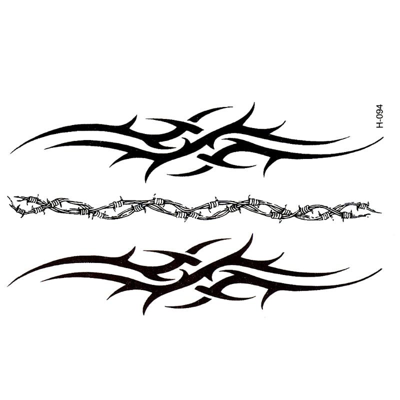 new tatoo Bracelet black waterproof temporary tattoos men cover simulation Harajuku totem tattoo sticker wholesale