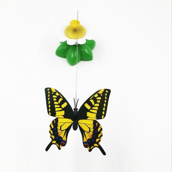 Newest Funny Pet Cat Toys Kitten Play Toy Electric Rotating Butterfly Bird Steel Wire Cat Teaser For Pet Kitten Toys