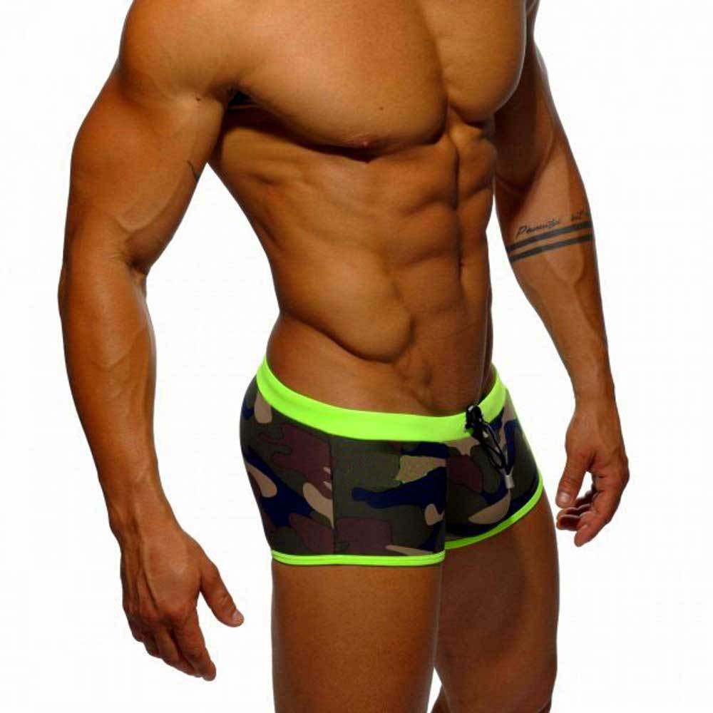 Men's Shorts Camouflage trouse Underpants Swimwear Push-Up Man Swimsuit low waist sexy Swim sport beach Male Swimming Trunks