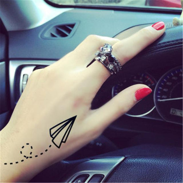 (Min order $0.5) waterproof temporary tattoo tatoo henna fake flash tattoo stickers Taty tatto Lovers plane SYA014