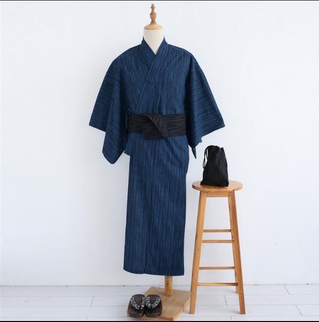 Japanese kimono Men bathrobe Bamboo cotton Robe