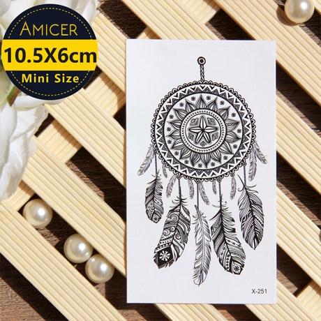 3d dream catcher Waterproof Temporary Tattoos dreamcatcher flash Tattoo stickers body art for women transferable fake tattoo