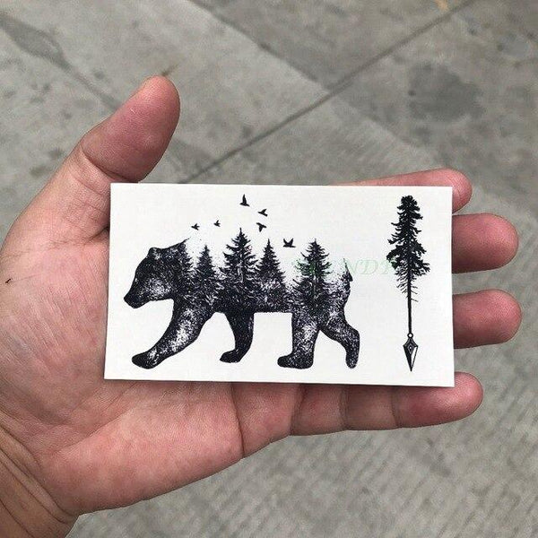 Waterproof Temporary Tattoo fox wolf wolves whale owl geometric animal tatto flash tatoo fake tattoos for girl women man kid 7