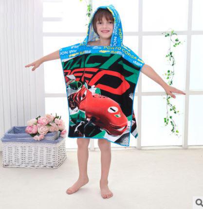 Size 90*60CM Children Cartoon Baby Hooded Bath Towel Bathrobe Cotton Terry Infant Kids Bathing Wrap Toddler Kids Gifts BCS0004