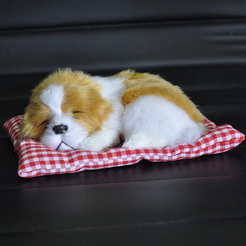 Lovely Baby Animal Doll Plush Sleeping Dogs Stuffed Toys with Sound Kids Kawaii Christmas Birthday New Year Gift For Children