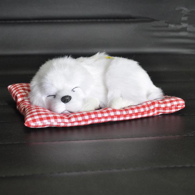 Lovely Baby Animal Doll Plush Sleeping Dogs Stuffed Toys with Sound Kids Kawaii Christmas Birthday New Year Gift For Children