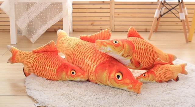 Plush Catnip Fish Toy for Cat Pet Chew Mint Fish Toys Pillow Cat Scratch Board Scratching Post 3 Size