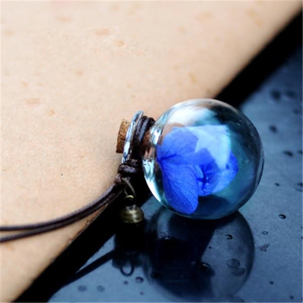 Car Pendant Glass Perfume Empty Hanging Bottle With Flower Auto Interior Decoration Perfume Container With Wood Cap Ornaments