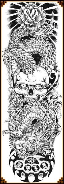 Full Arm Temporary tattoo waterproof cool grey black dragon mechanical fake tattoos 3D large size 48*17cm big tatto for men 2018