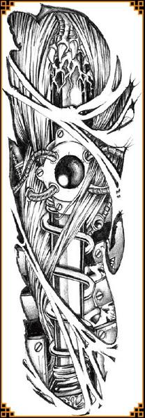 Full Arm Temporary tattoo waterproof cool grey black dragon mechanical fake tattoos 3D large size 48*17cm big tatto for men 2018