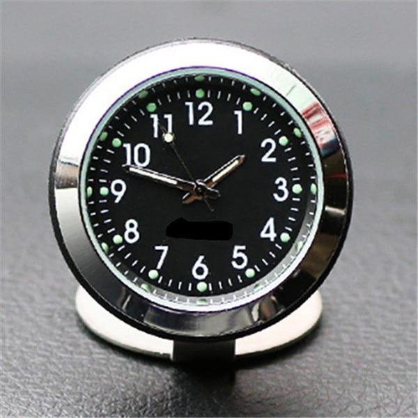 Car Ornament Creative Luminous Clock Thermometer Fashion Automobile Auto Interior Digital Pointer Watch Decoration Accessories