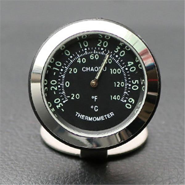 Car Ornament Creative Luminous Clock Thermometer Fashion Automobile Auto Interior Digital Pointer Watch Decoration Accessories