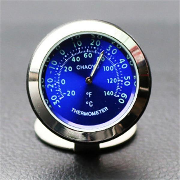 Car Ornament Creative Luminous Clock Thermometer Fashion Automobile Auto Interior Digital Pointer Watch Decoration Accessories