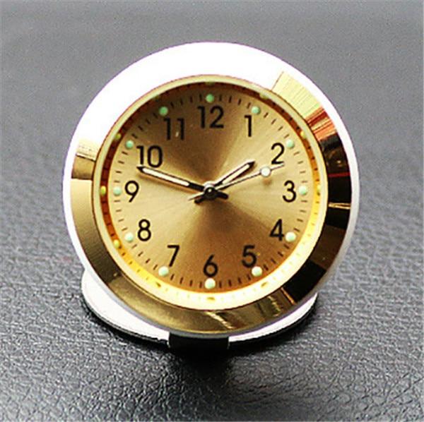 Car Ornament Creative Luminous Clock Thermometer Fashion Automobile Auto Interior Digital Pointer Watch Decoration Accessories