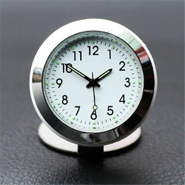 Car Ornament Creative Luminous Clock Thermometer Fashion Automobile Auto Interior Digital Pointer Watch Decoration Accessories