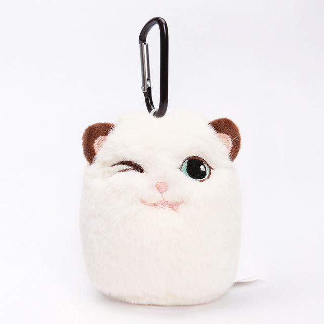 MICROPLUSH 12cm Grouchy Kitten Cat Plush Clip Keychain Mini Charm Bag Pendants Angry Cat Soft Stuffed Animal Toys Plushie Throw