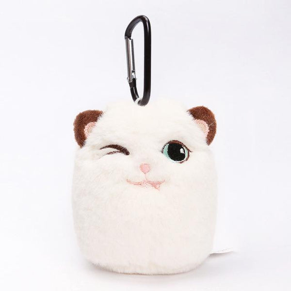 MICROPLUSH 12cm Grouchy Kitten Cat Plush Clip Keychain Mini Charm Bag Pendants Angry Cat Soft Stuffed Animal Toys Plushie Throw